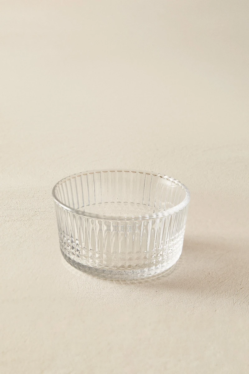 MINI GLASS BOWL WITH A RAISED DESIGN