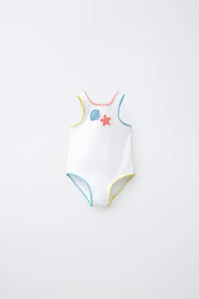 2-6 YEARS / RIBBED CROCHET SWIMSUIT