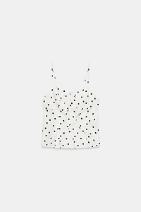 POLKA DOT PEPLUM TOP