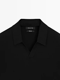 Polo en maille de coton à manches courtes