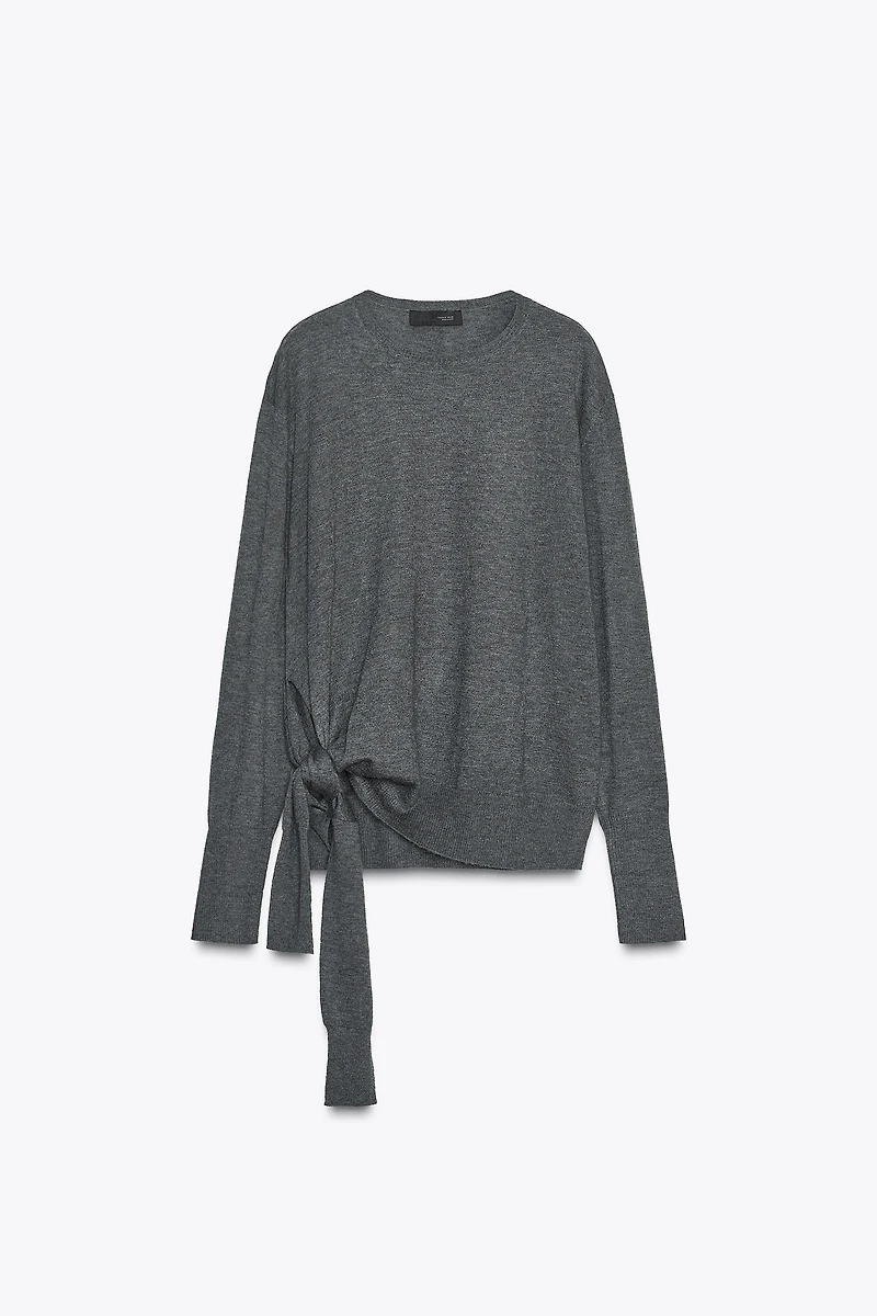 WOOL KNIT KNOT SWEATER