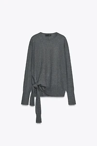 WOOL KNIT KNOT SWEATER