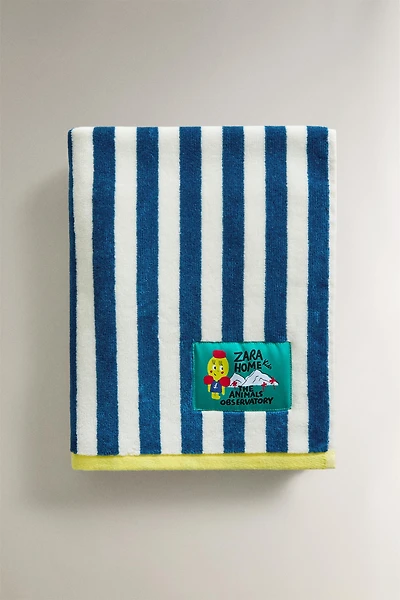 KIDS VELOUR BATH TOWEL X THE ANIMALS OBSERVATORY