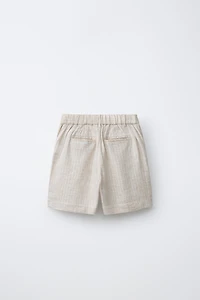 LINEN BLEND SUIT SHORTS