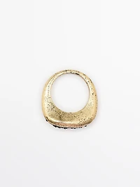 Irregular rhinestone ring