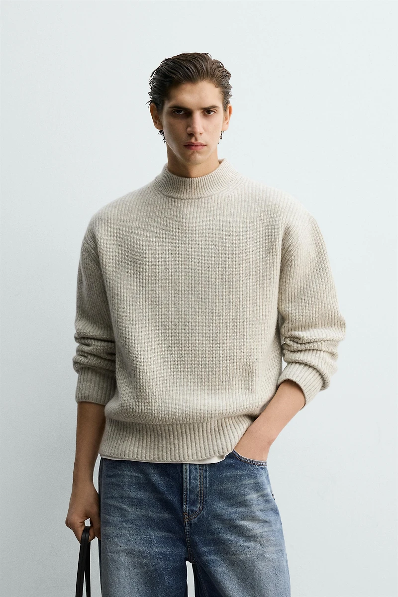 WOOL BLEND TEXTURED JUMPER