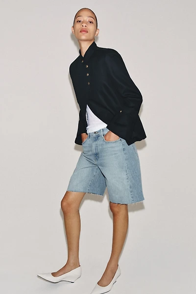 ZW COLLECTION RELAXED FIT MID-RISE DENIM SHORTS