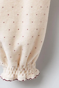 POLKA DOT VELVET BAGGY PANTS