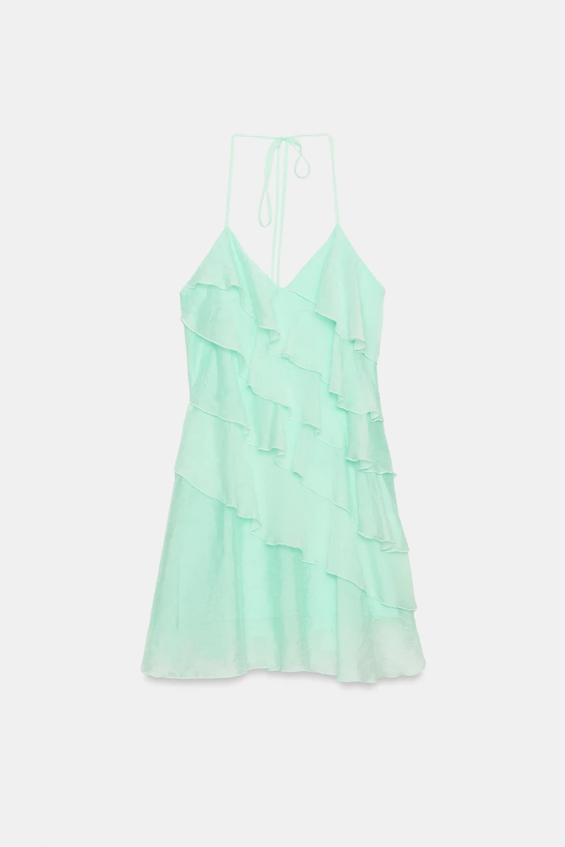 RUFFLED MINI DRESS