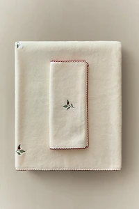 SERVIETTE DE BAIN FLEUR BRODÉE