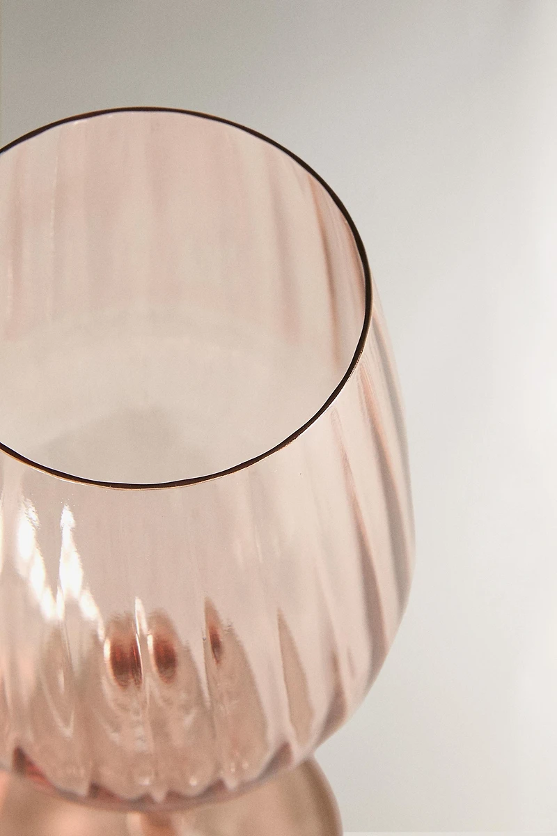 VERRE À PIED CRISTALLIN RELIEF