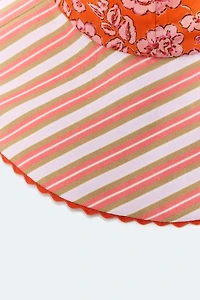 2-14 YEARS/ LIMITED EDITION FLORAL AND STRIPED HAT