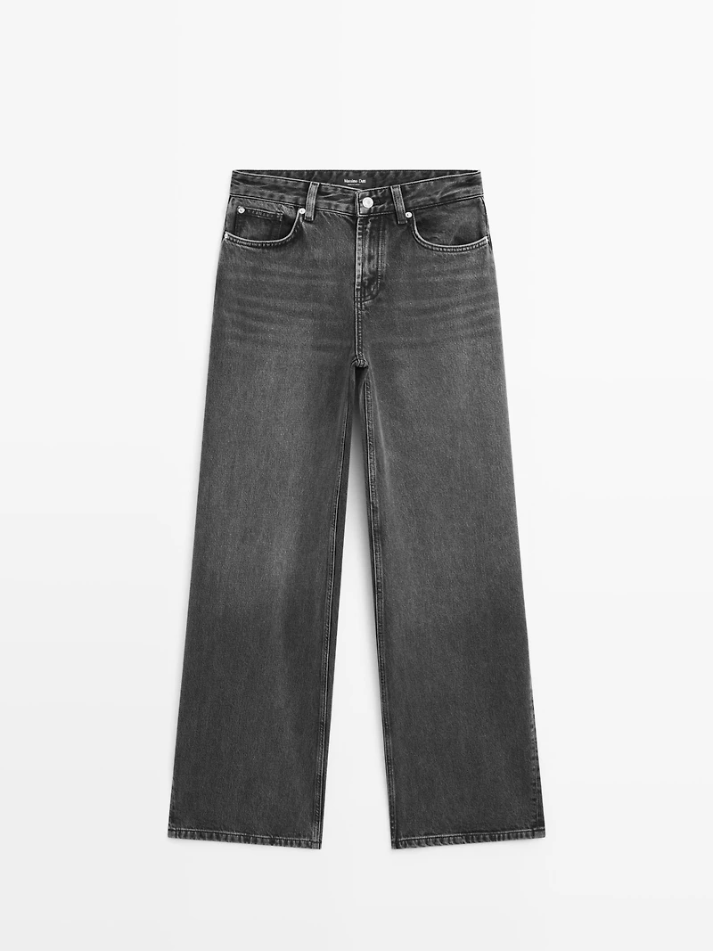 High-waist barrel fit jeans