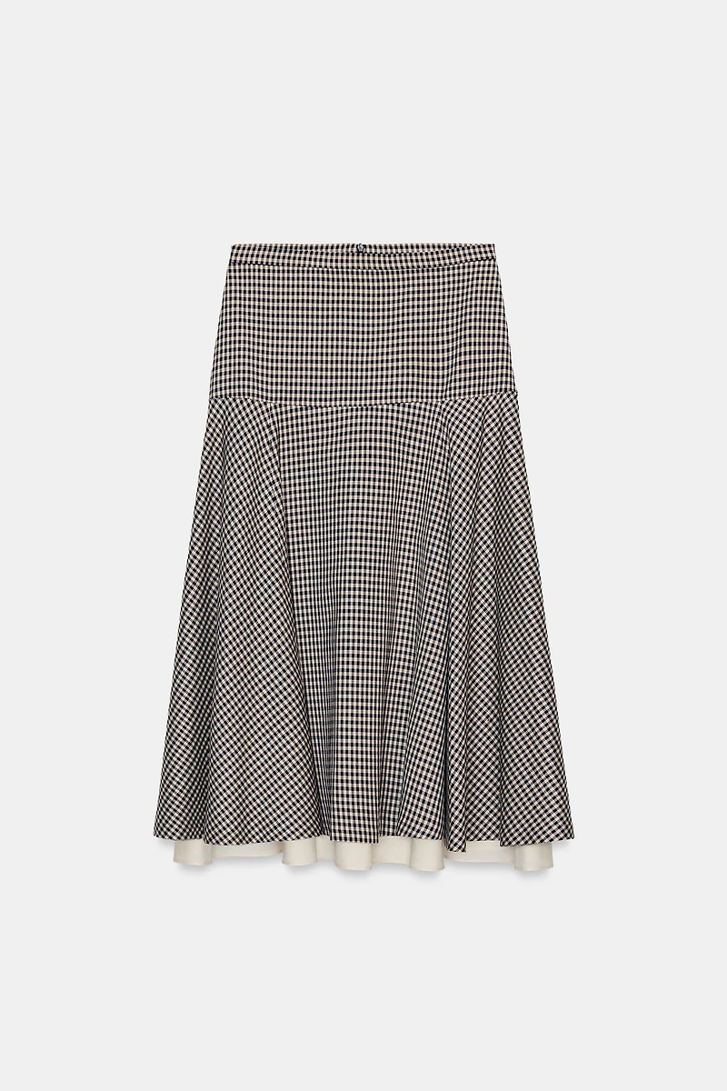 COMBINATION PLAID SKIRT ZW COLLECTION