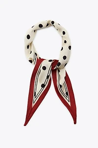 SATIN POLKA DOT MINI BANDANA
