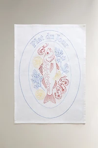 FISH PLATE TEA TOWEL