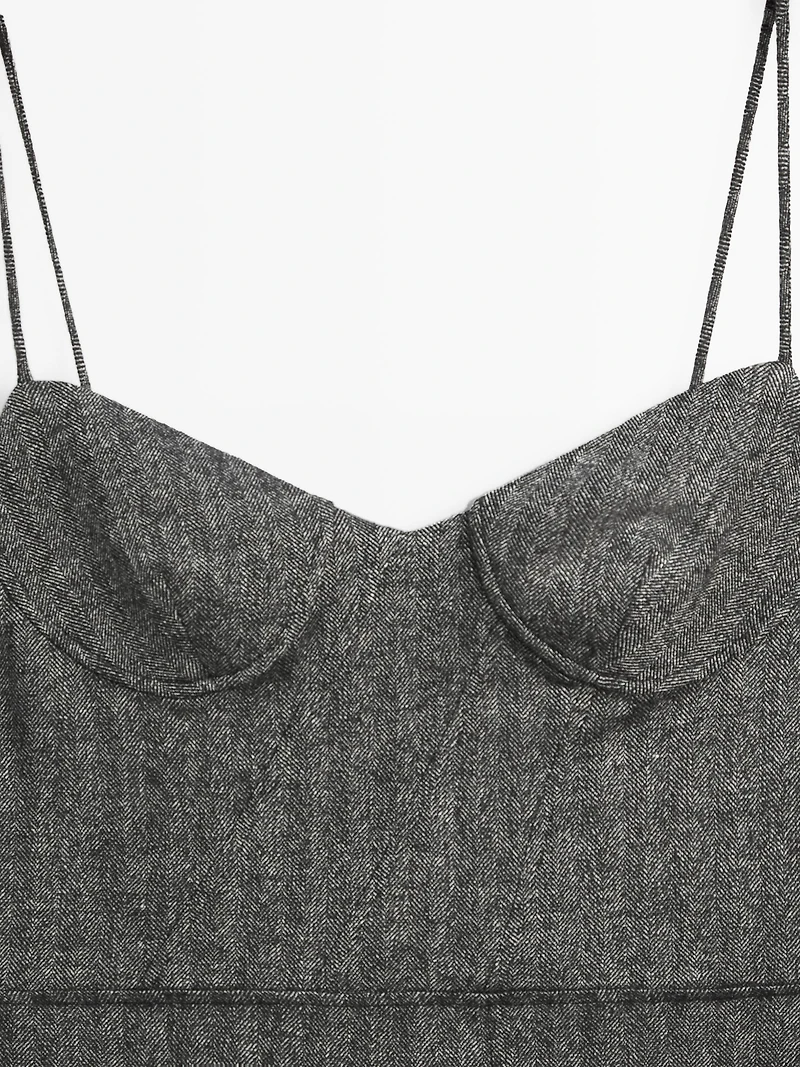 Robe midi à bretelles