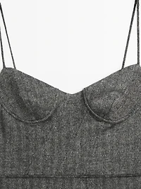 Robe midi à bretelles