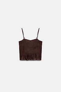 EMBROIDERED STRAP TOP