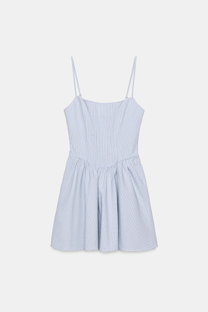 ROBE CORSET VOLUME CARREAUX VICHY