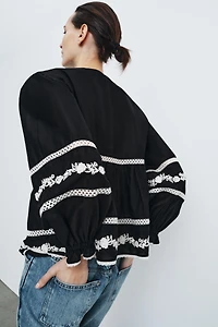 ZW COLLECTION EMBROIDERED BLOUSE
