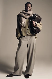 ZW COLLECTION HERRINGBONE BALLOON PANTS