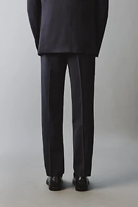 PANTALON DE COSTUME À RAYURES 100% LAINE