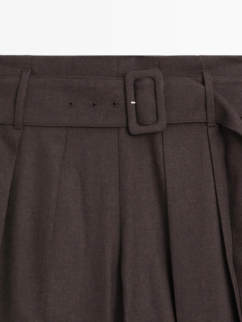 Skort with belt