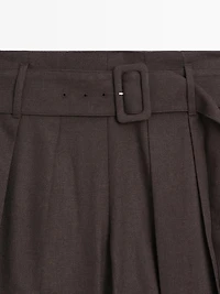 Skort with belt