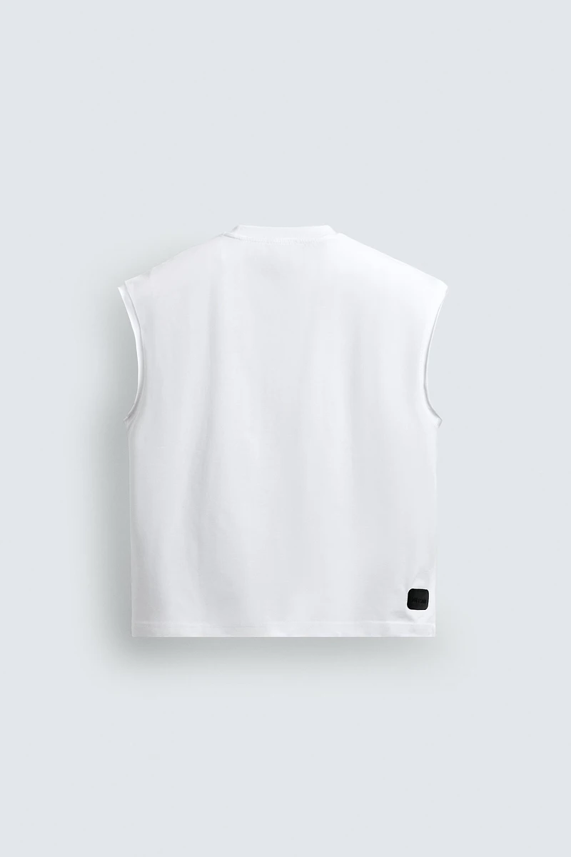 RELAXED FIT TEXT TANK TOP
