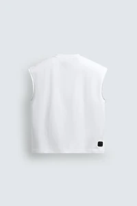 RELAXED FIT TEXT TANK TOP