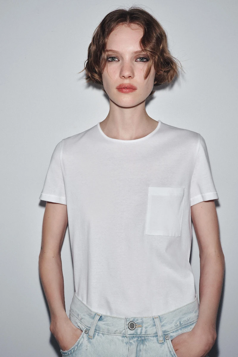 T-SHIRT EN COTON MERCERISÉ