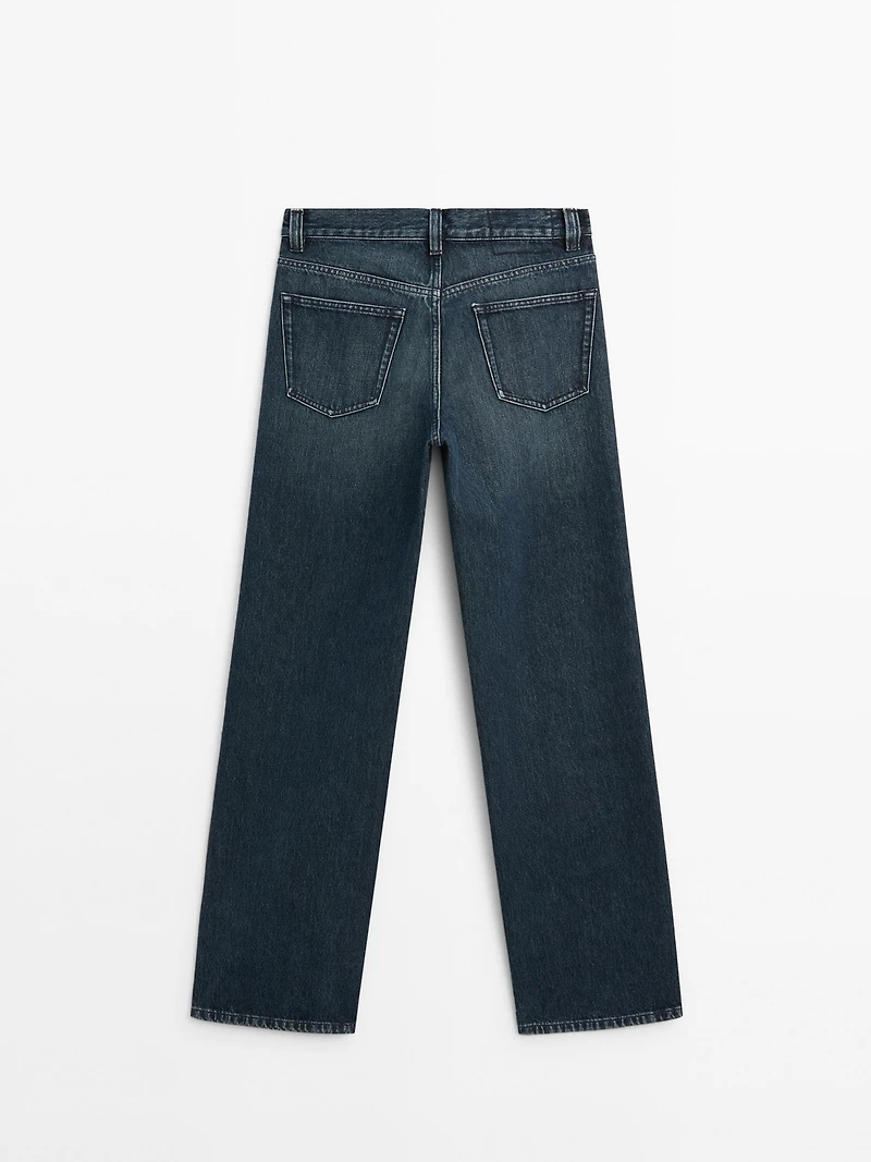 High-waist wide-leg jeans