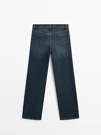 High-waist wide-leg jeans