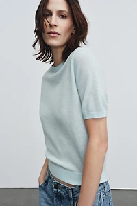 WOOL SHORT SLEEVE JUMPER