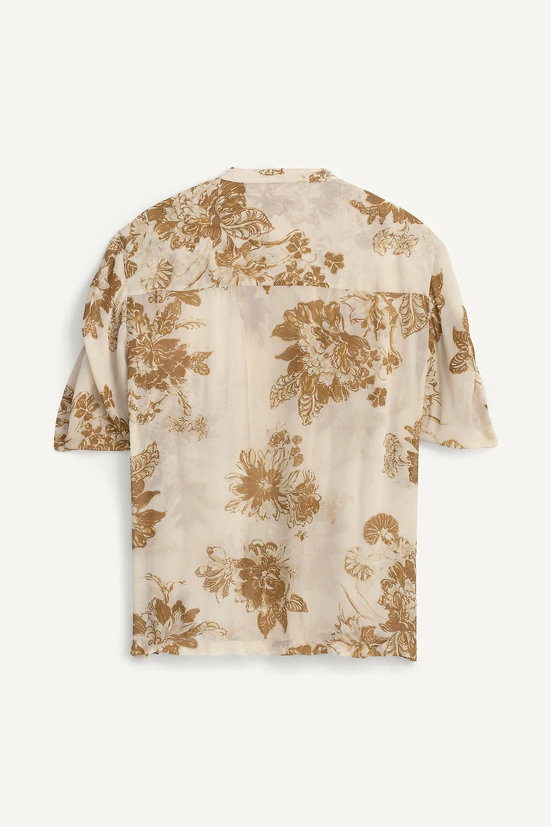 FLUID FLORAL PRINT SHIRT