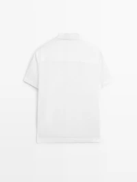 Chemise manches courtes 100 % lin