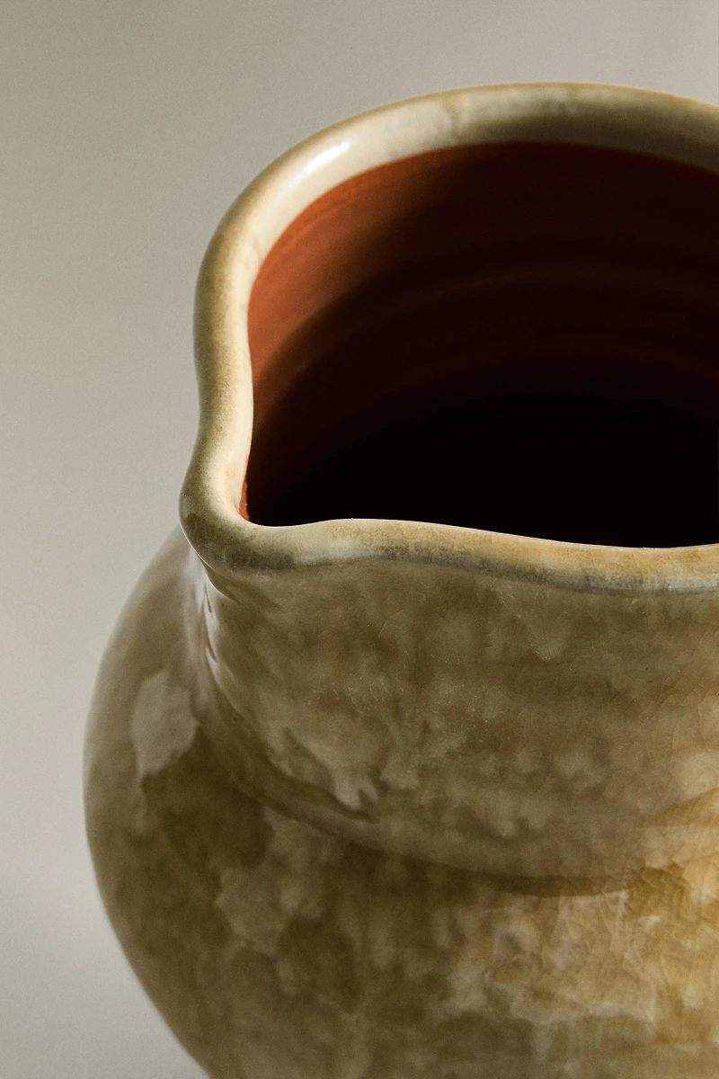 DECORATIVE TERRACOTTA PITCHER