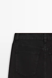Low-rise cropped straight-leg jeans
