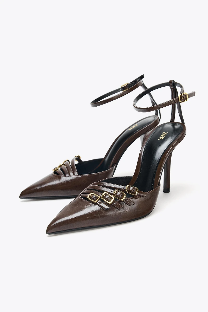 BUCKLED SLINGBACK HEELS