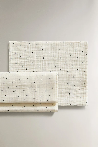 COTTON DOTS MINI-CRIB SHEET SET