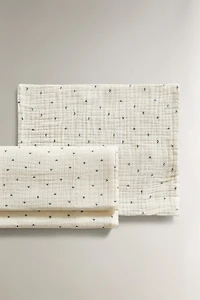 COTTON DOTS MINI-CRIB SHEET SET
