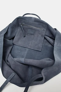 MAXI SPLIT LEATHER SHOPPER