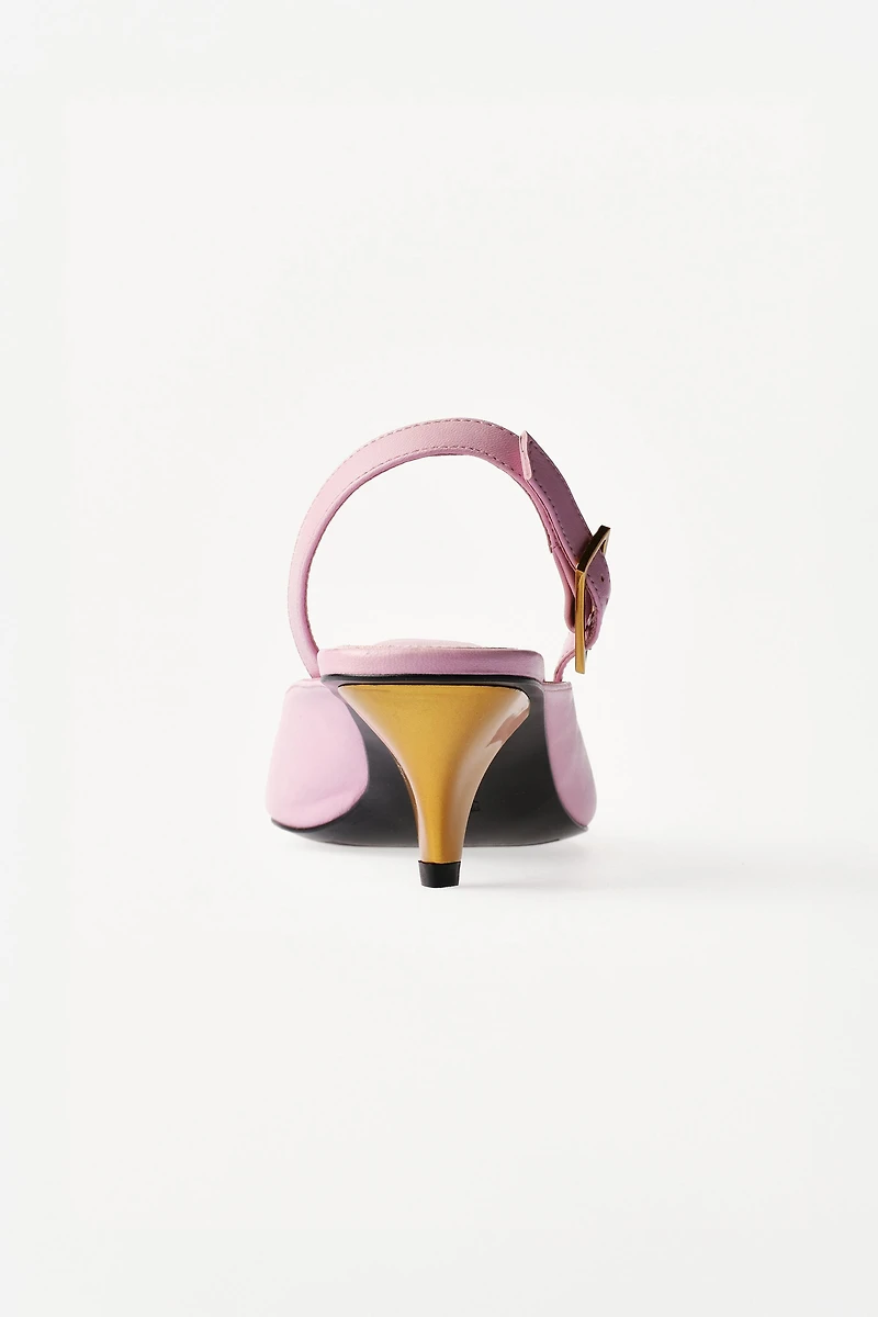 WILLY CHAVARRIA X ZARA LEATHER SLINGBACKS