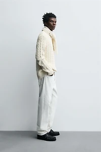 TEXTURED WOVEN SWEATER