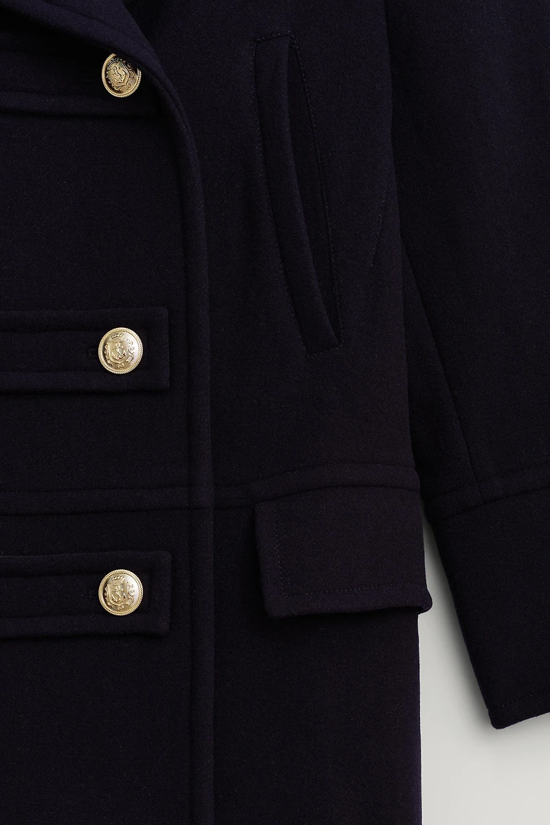 MANTEAU À BOUTONNAGE CROISÉ MÉLANGE DE LAINE ÉDITION LIMITÉE