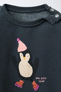 PENGUIN PRINT SWEATSHIRT