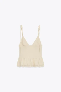 SMOCKED COMBINATION TOP