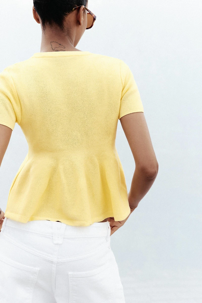 PEPLUM CARDIGAN