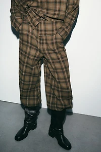 PLAID BALLOON PANTS